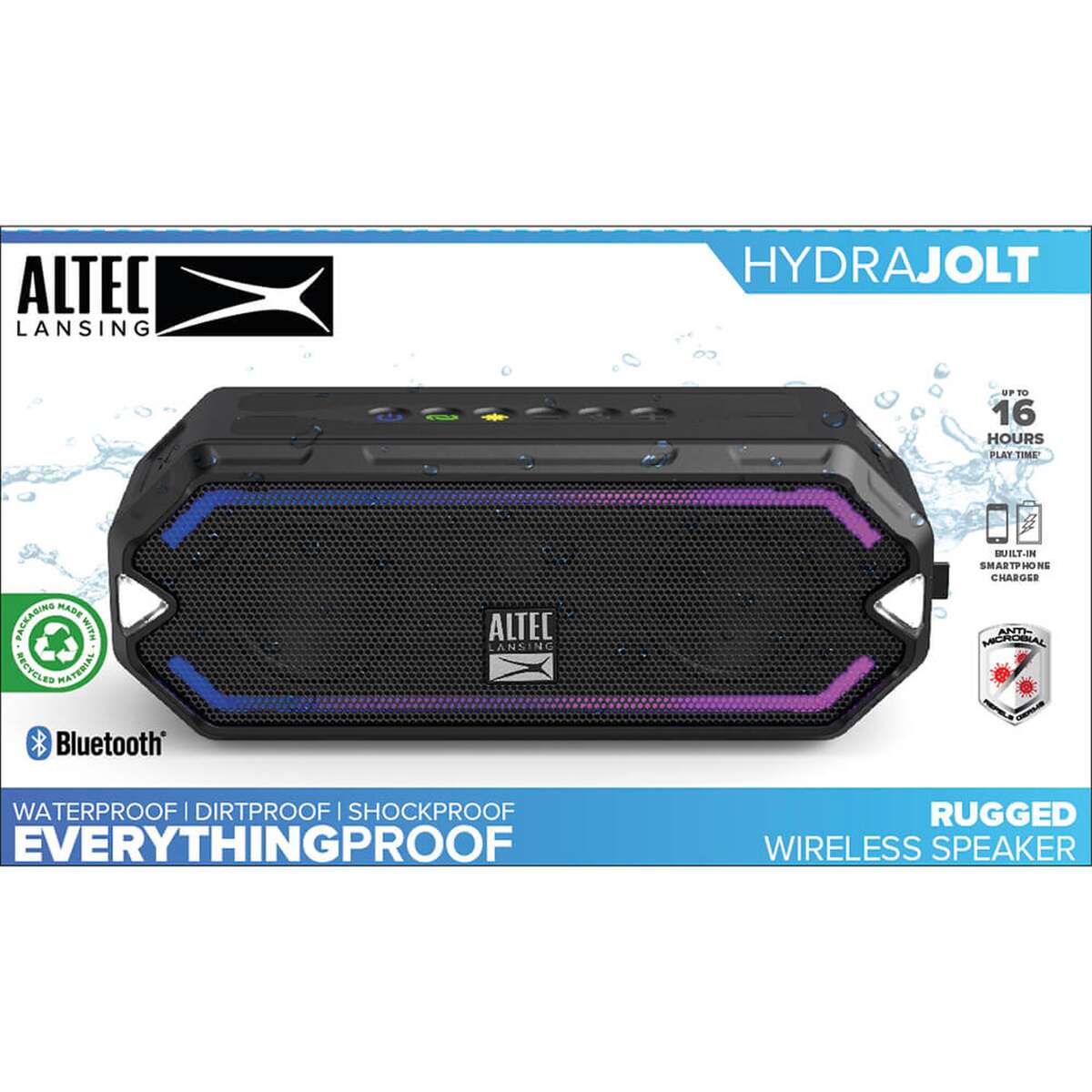 Altec Lansing IMW1200 HydraJolt RGB bærbar høyttaler