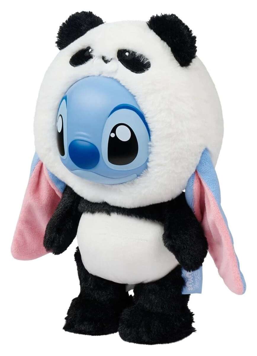 YUYUS Disney Stitch bamse i pandakostyme 28 cm
