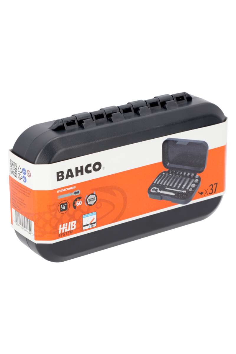 Bahco Black Edit ¼” pipesett 37 deler