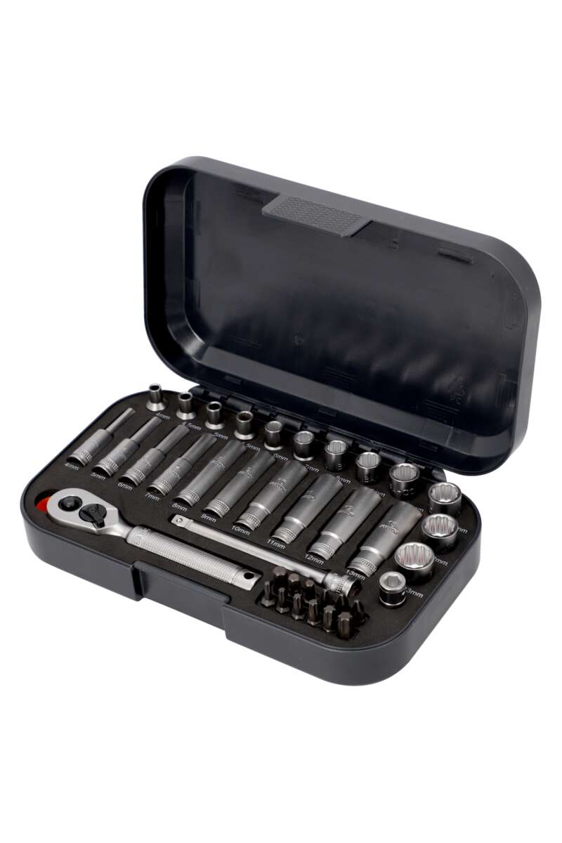Bahco Black Edit ¼” pipesett 37 deler