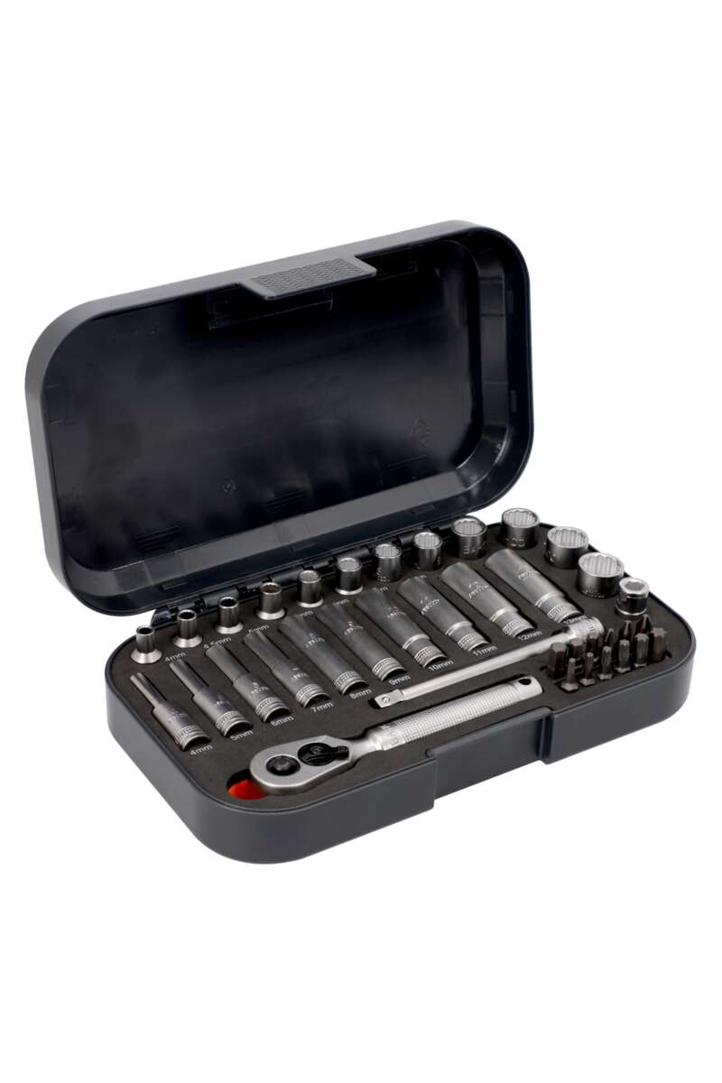Bahco Black Edit ¼” pipesett 37 deler