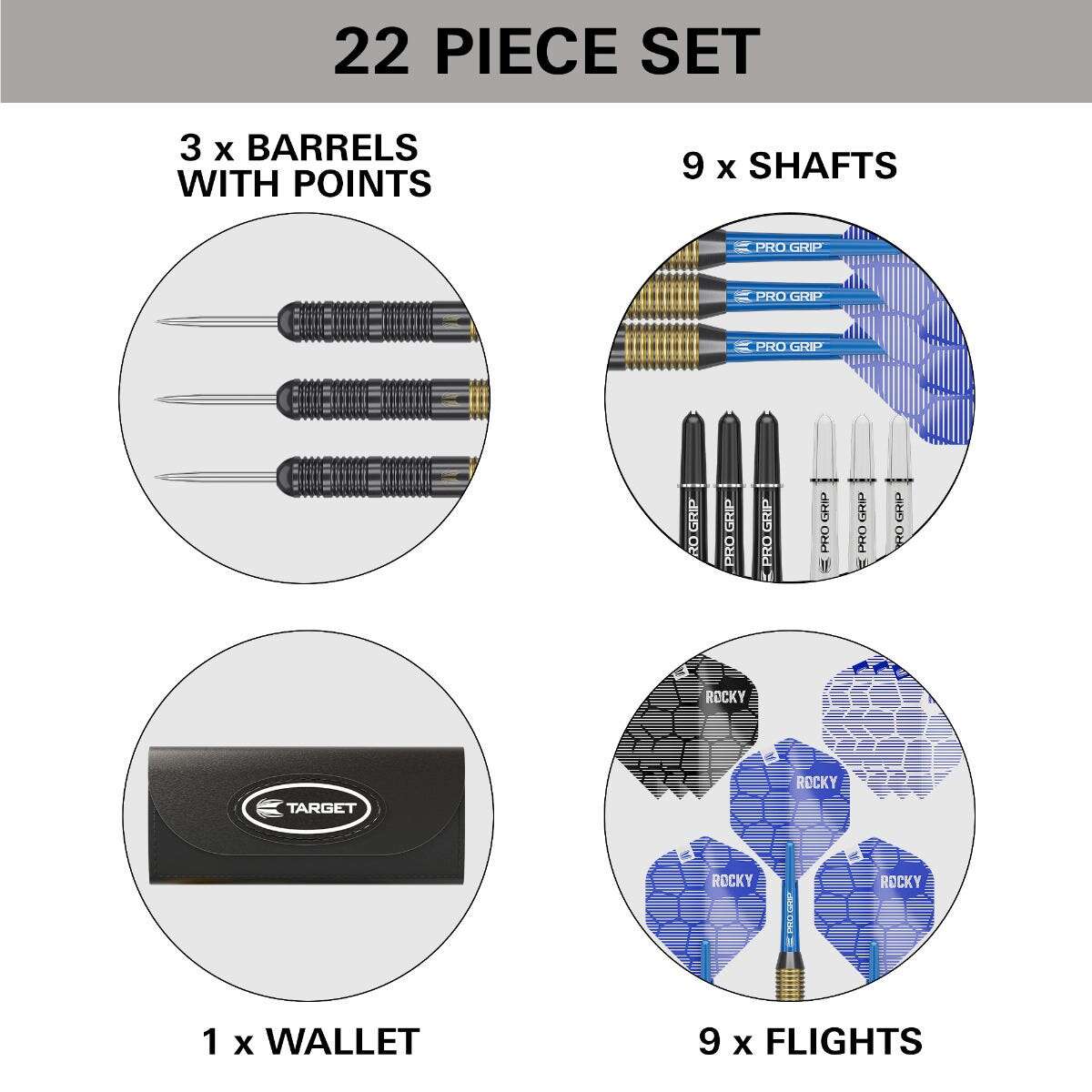 Target Josh Rock dartpiler steel tip 22 g