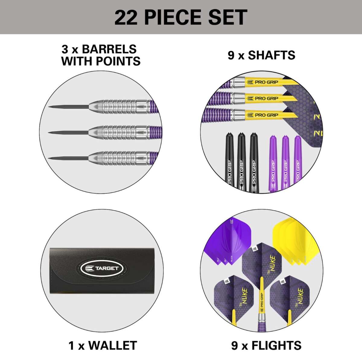 Target Luke Littler dartsett steel tip 22 g 22 deler