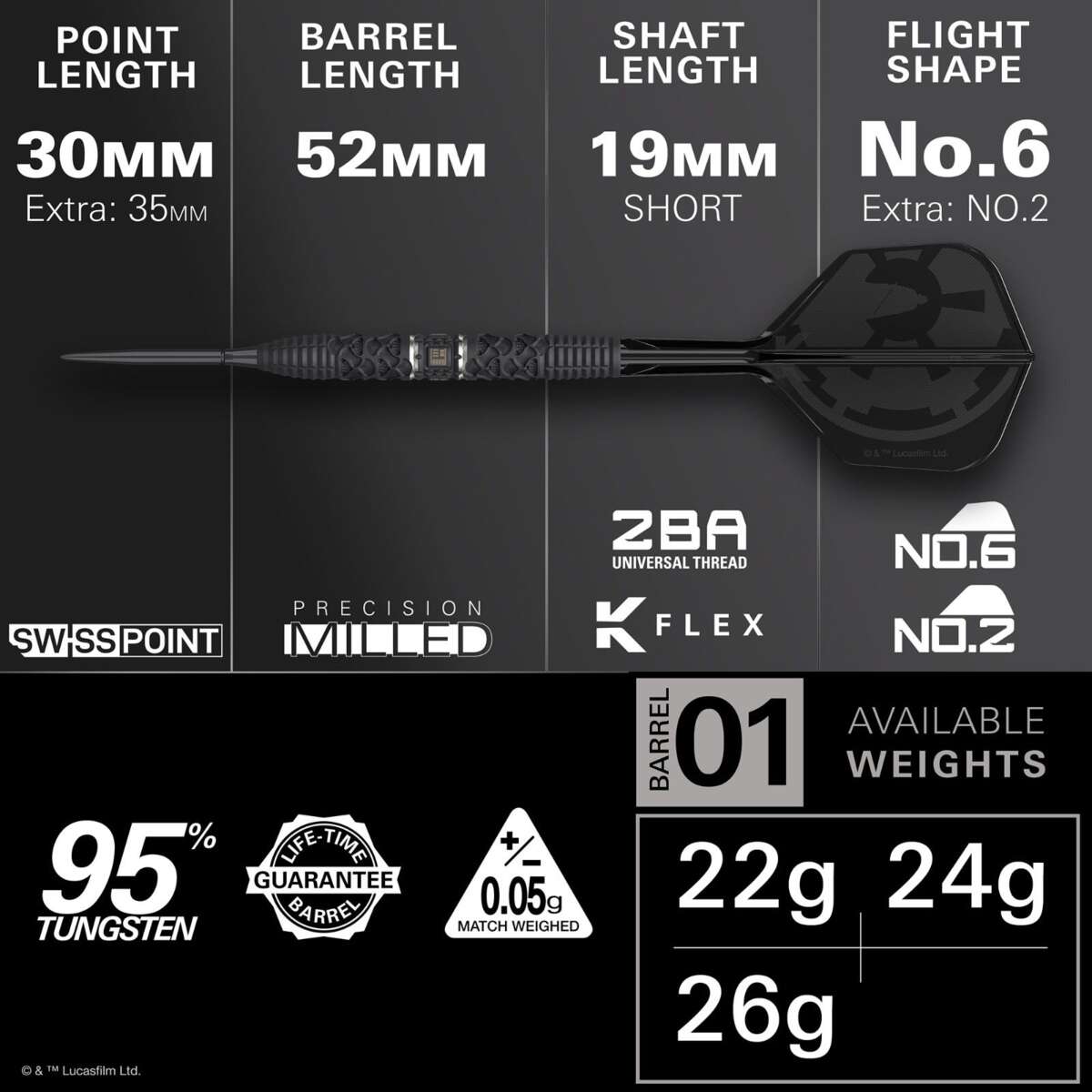 Target Star Wars Darth Vader dartpiler steel tip 24g