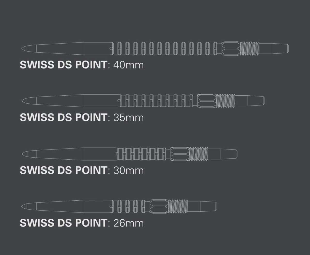 Target Swiss DS Surge dartspisser svart 30 mm 3pk