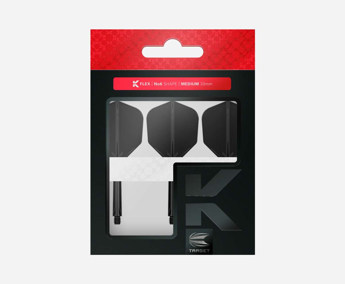 Target K-Flex No.6 Medium svart 33 mm 3pk