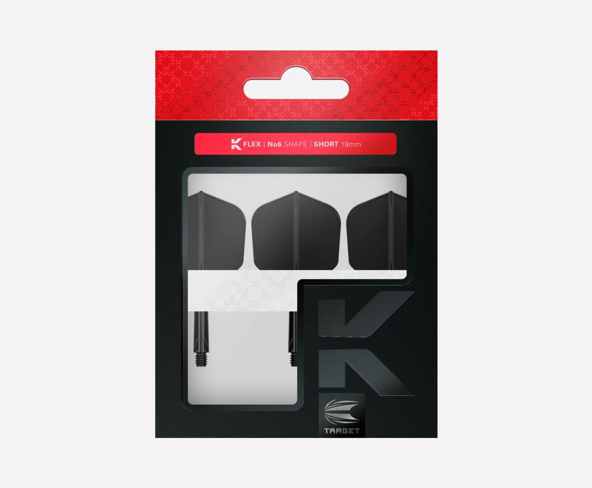 Target K-Flex No.6 Short svart 19 mm 3pk