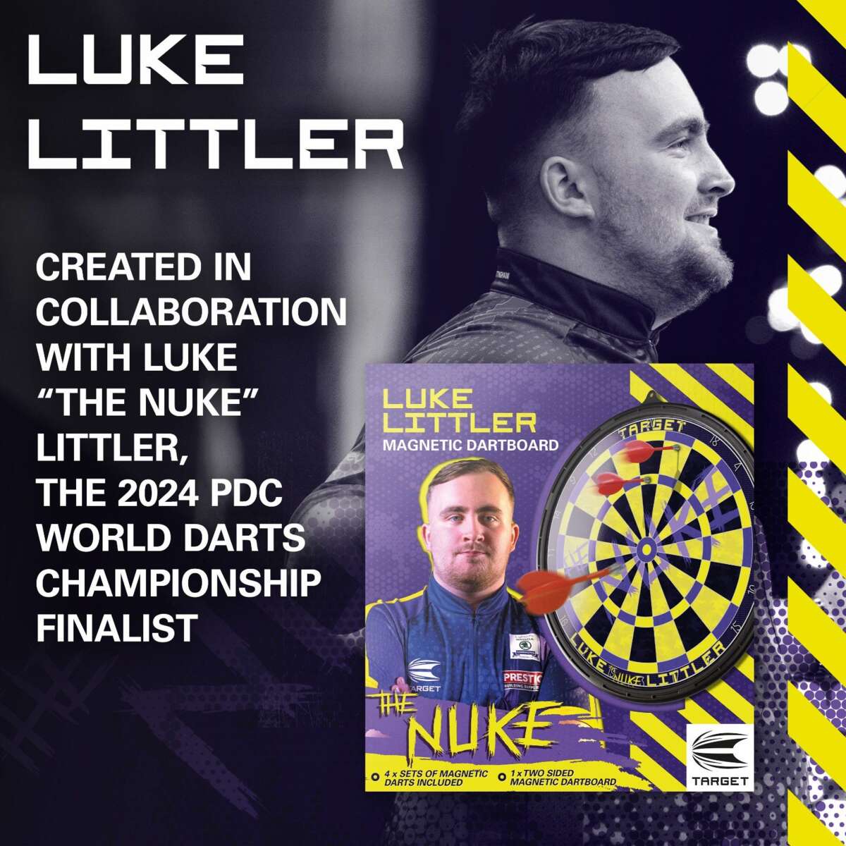 Target Luke Littler magnetisk dartskive med 12 piler