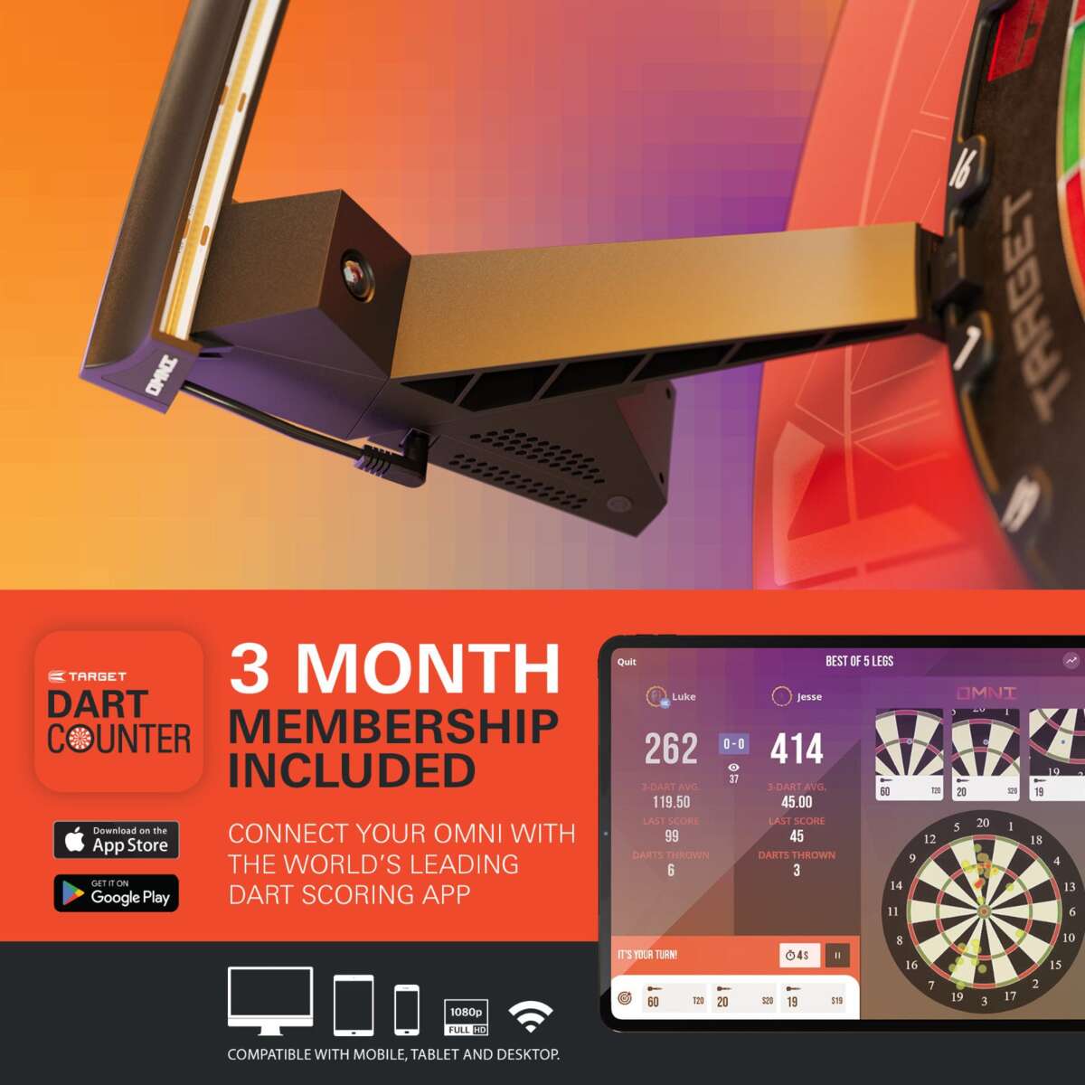 Target OMNI Ultimate Home dartskivesett