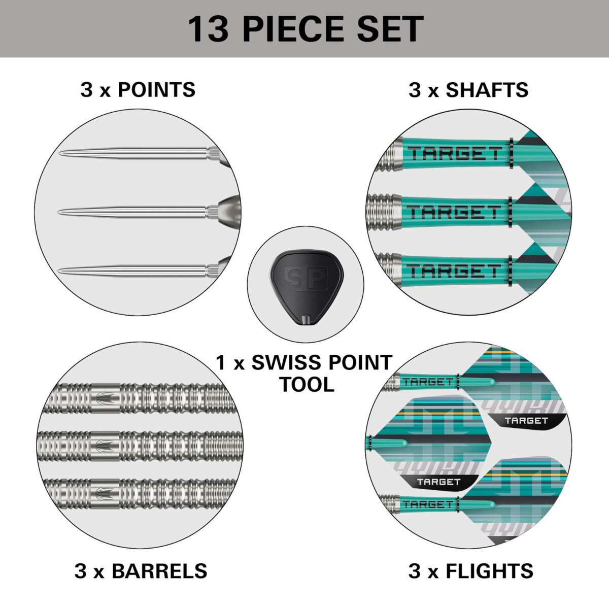 Target Hydro 01 dartpiler steel tip 24 g 3pk