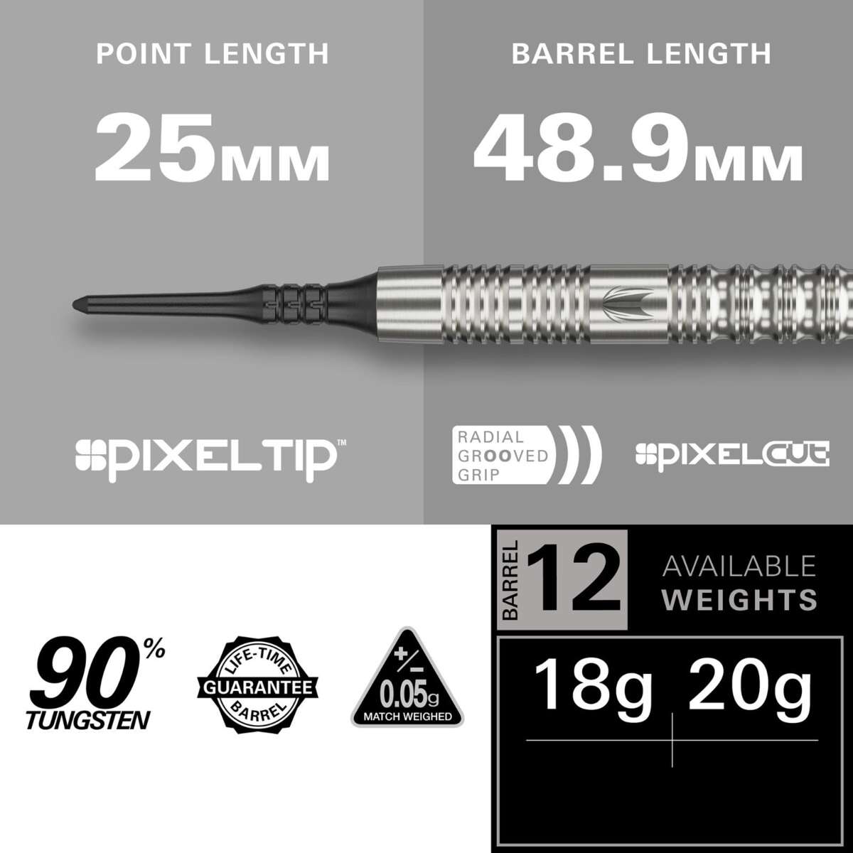 Target Hydro 12 dartpiler soft tip 18 g 3pk