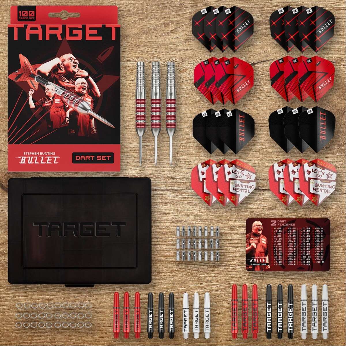 Target Stephen Bunting dartsett 100 deler steel tip 22 g