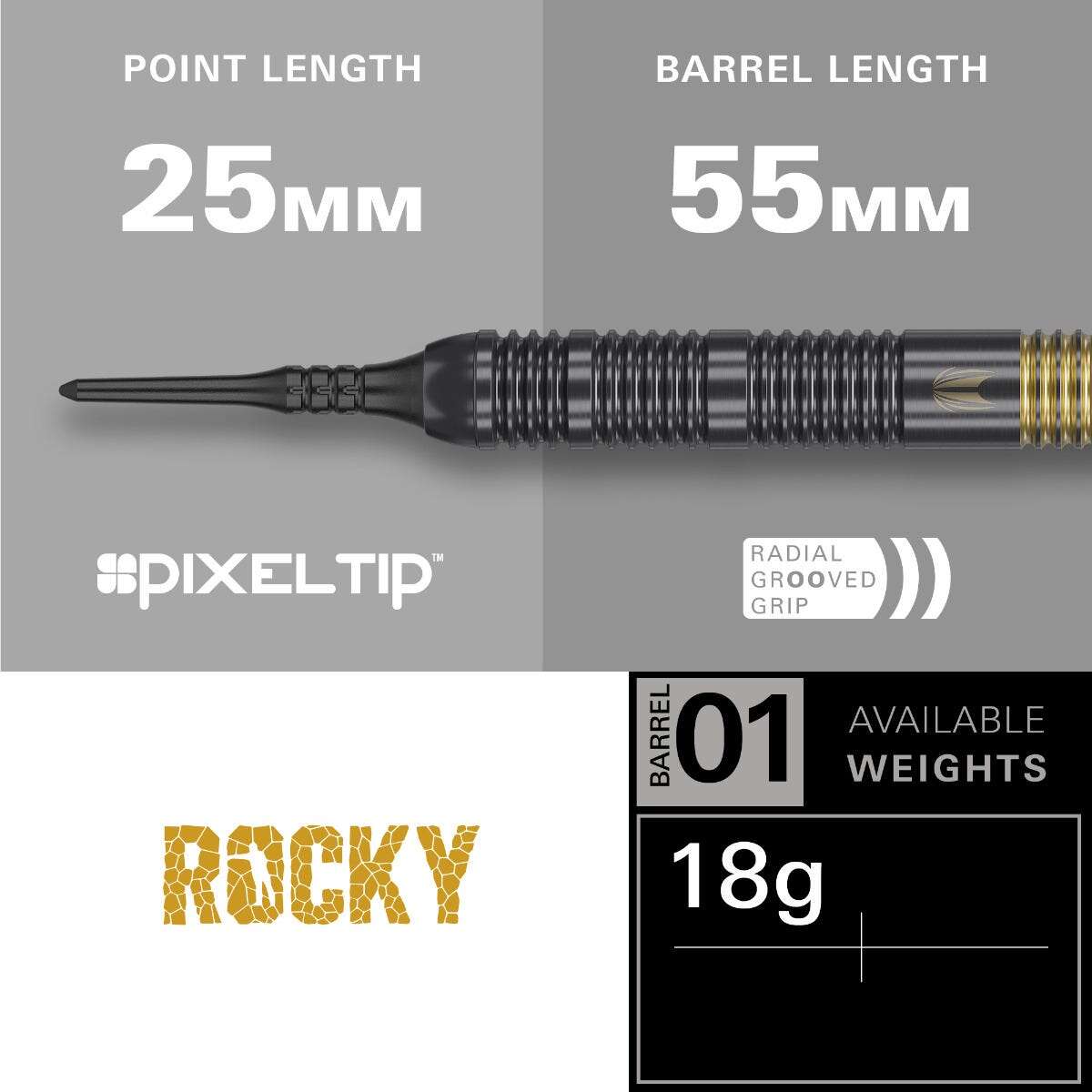 Target Josh Rock dartpiler soft tip 18 g