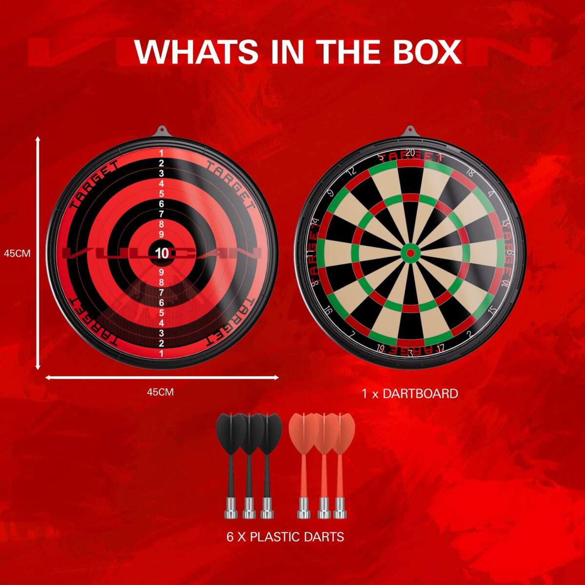 Target Vulcan magnetisk dartskive med 6 piler