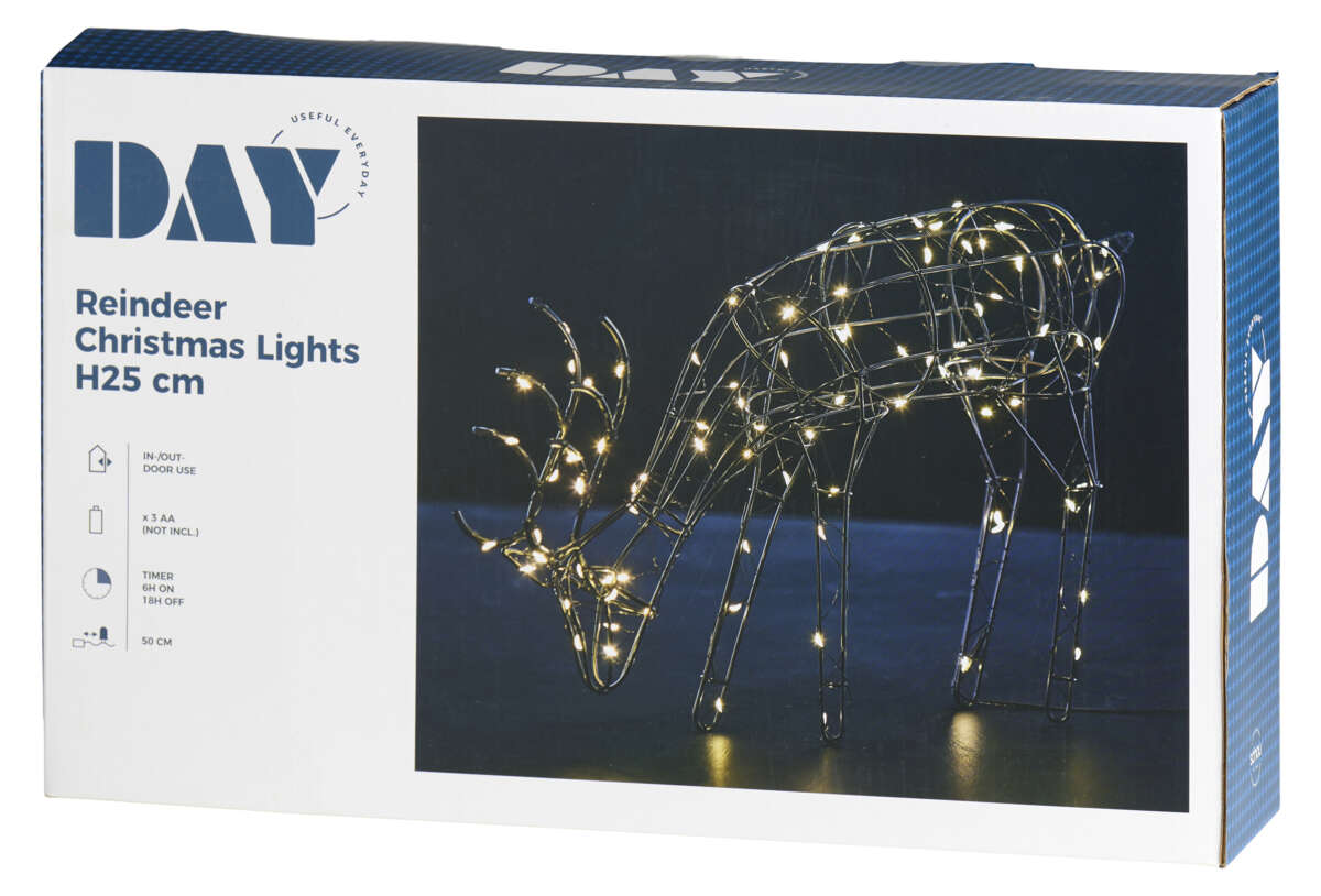Reinsdyr metall med LED lys