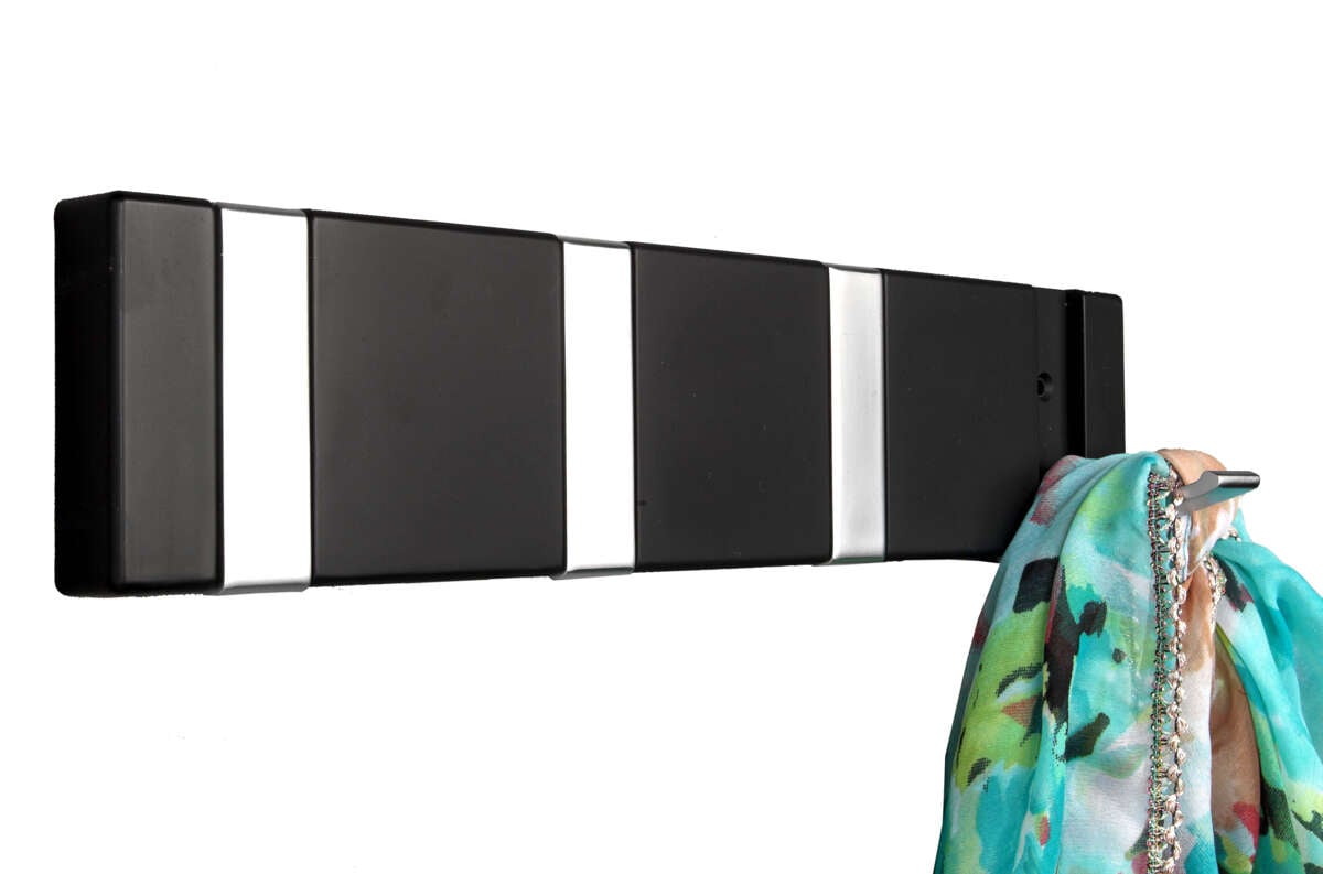 Knaggrekke Flex med 4 knagger (sort)