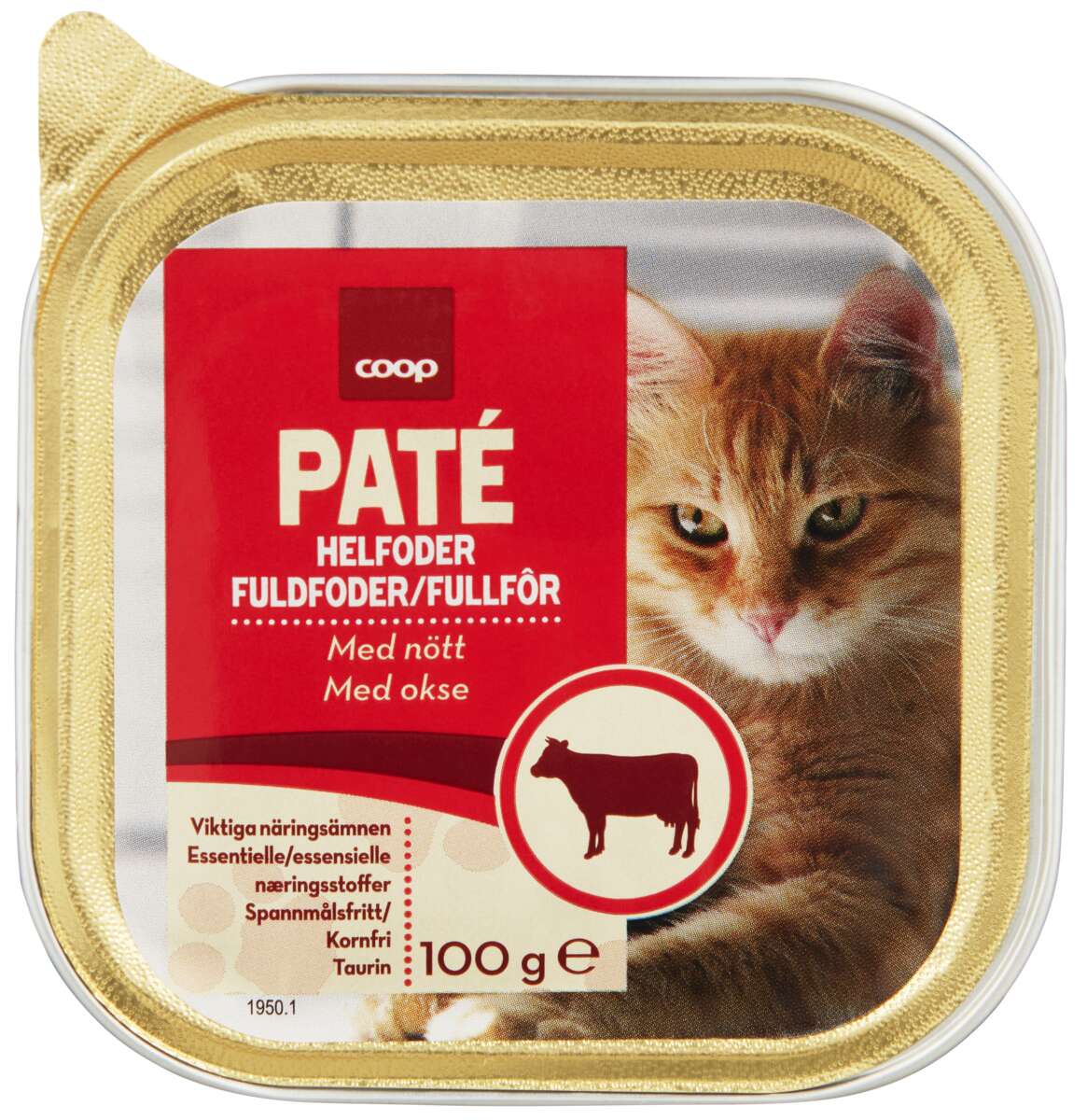 Coop Catz Storfe Pate 100g