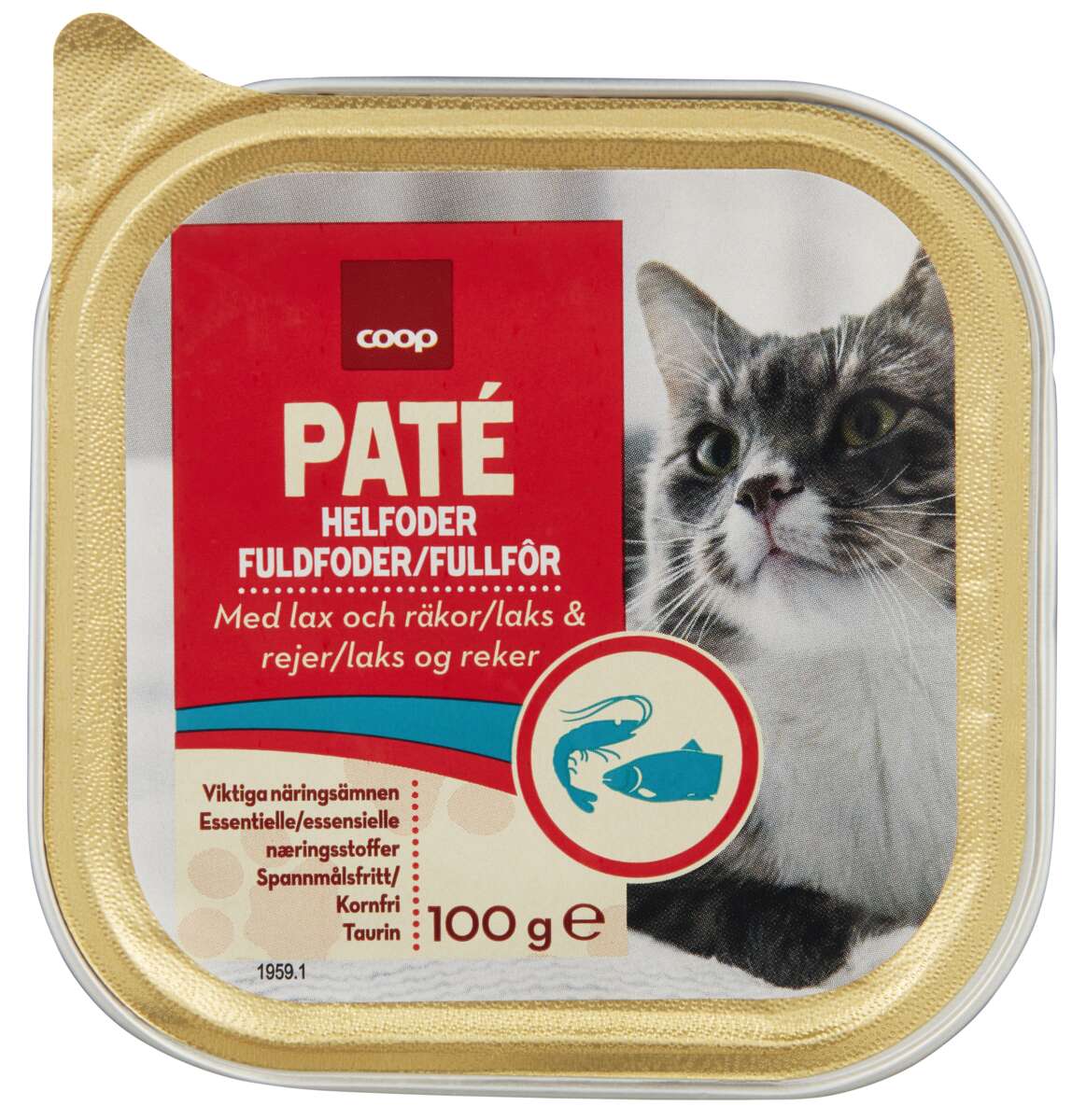Coop Catz Paté Laks og Reker 100g
