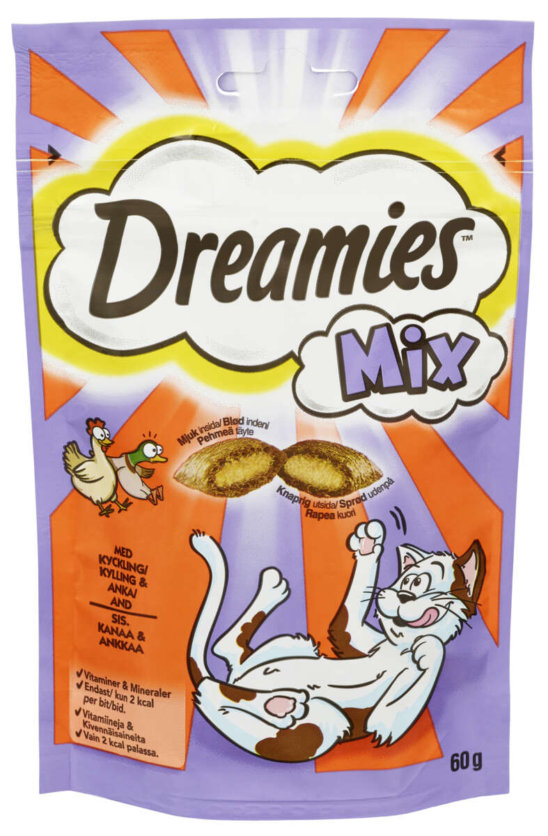 Dreamies Mix Kylling & And 60g