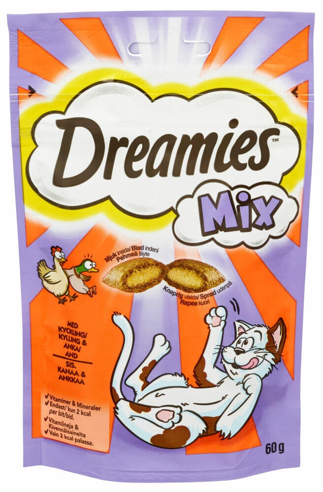 Dreamies Mix Kylling & And 60g