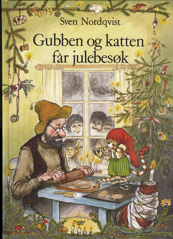 Gubben og katten får julebesøk