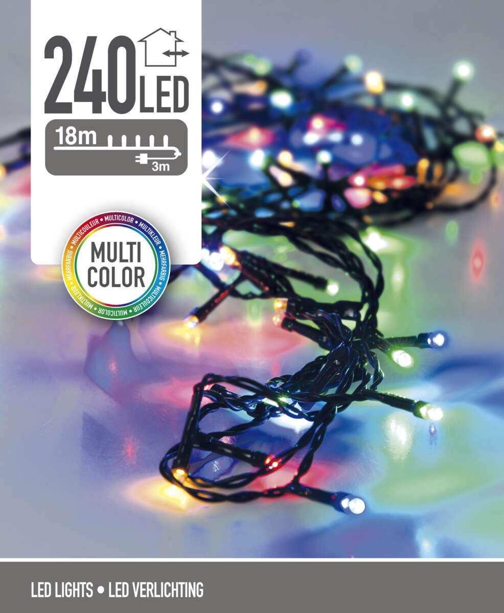 Lysslynge med 240 fargede LED-lys