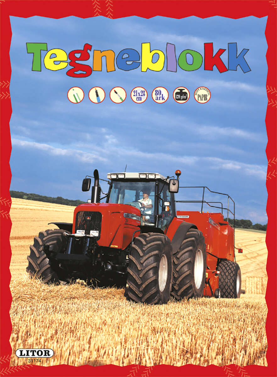 Egmont tegneblokk traktor