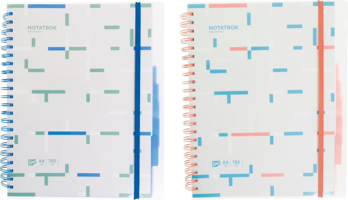 Emo notatbok A4 index