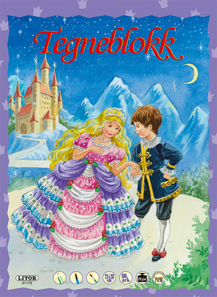 Egmont Tegneblokk Prins og Prinsesse