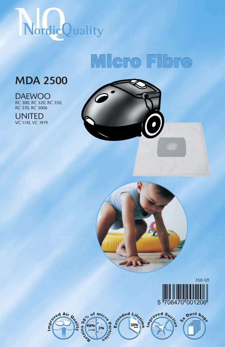 NQ MDA 2500 støvsugerposer