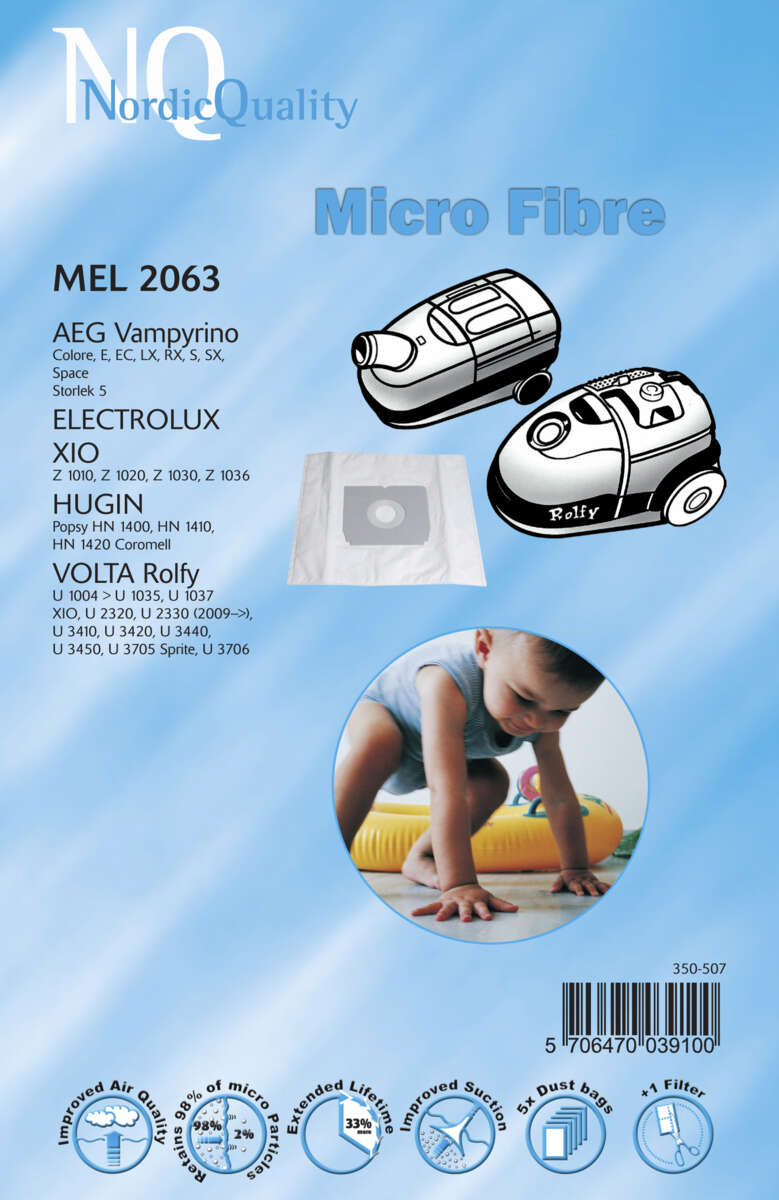 NQ MEL 2063 støvsugerposer