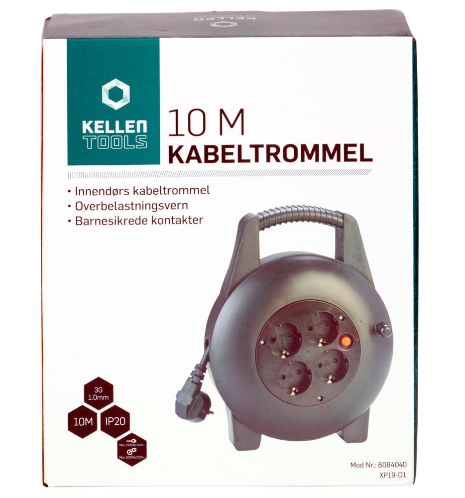 Kellen kabeltrommel jordet