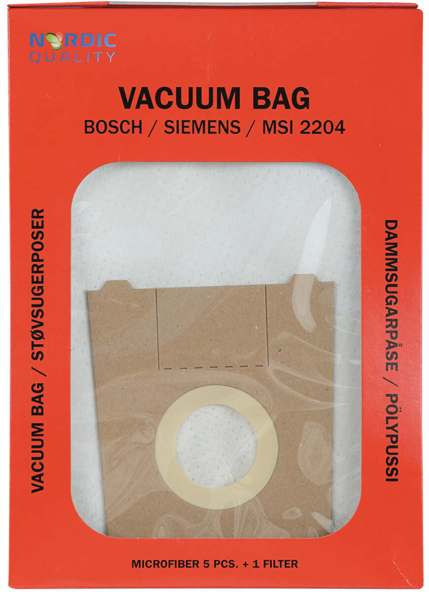 MSI 2204 støvsugerposer 5pk + 1 filter