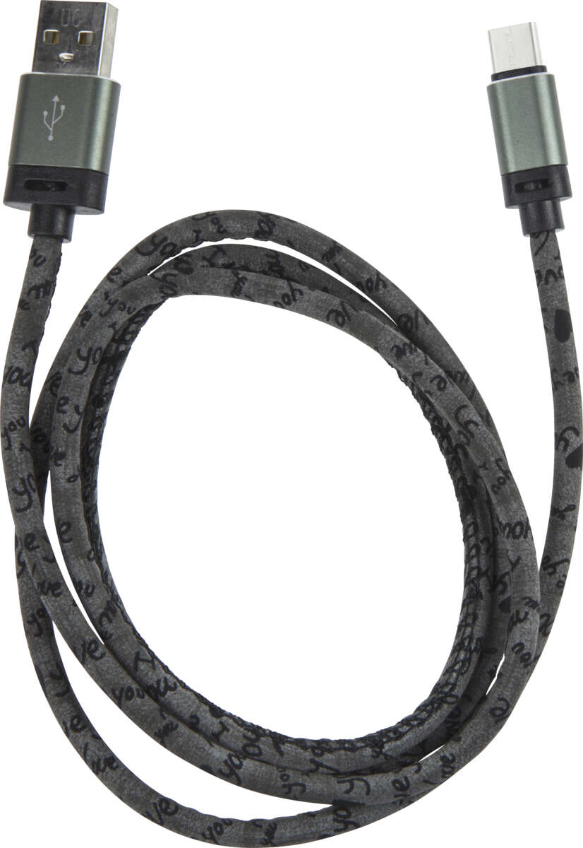 USB ladekabel i syntetisk lær, type C