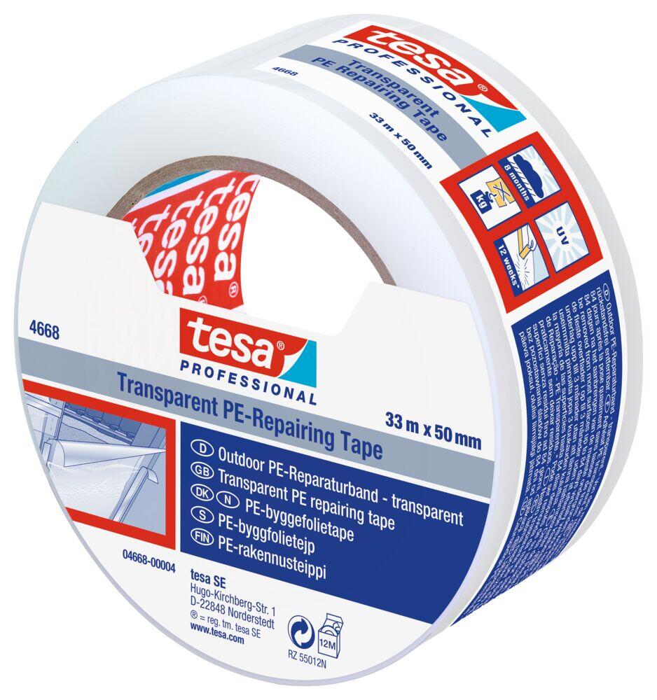 Tesa PE Byggetape transparent 33m x 50mm