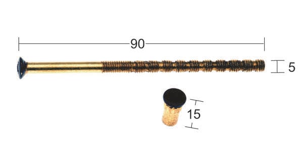 Kappeskrue med hylsemutter 90 mm M5