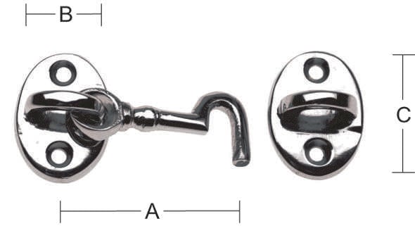 Kabinkrok 7408-110 Krom