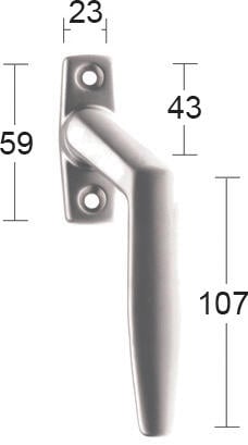 Espagnolettvrider 2162 Venstre Krom