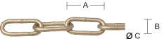 Habo kjetting 6 mm lang lenke