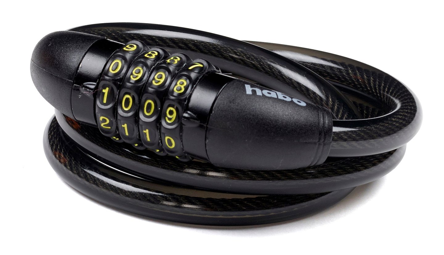 Sykkellås m/kode Habo 803-13 Sort