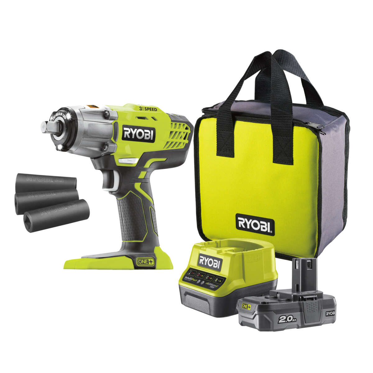 Ryobi R18IW3-120S muttertrekker m/batteri