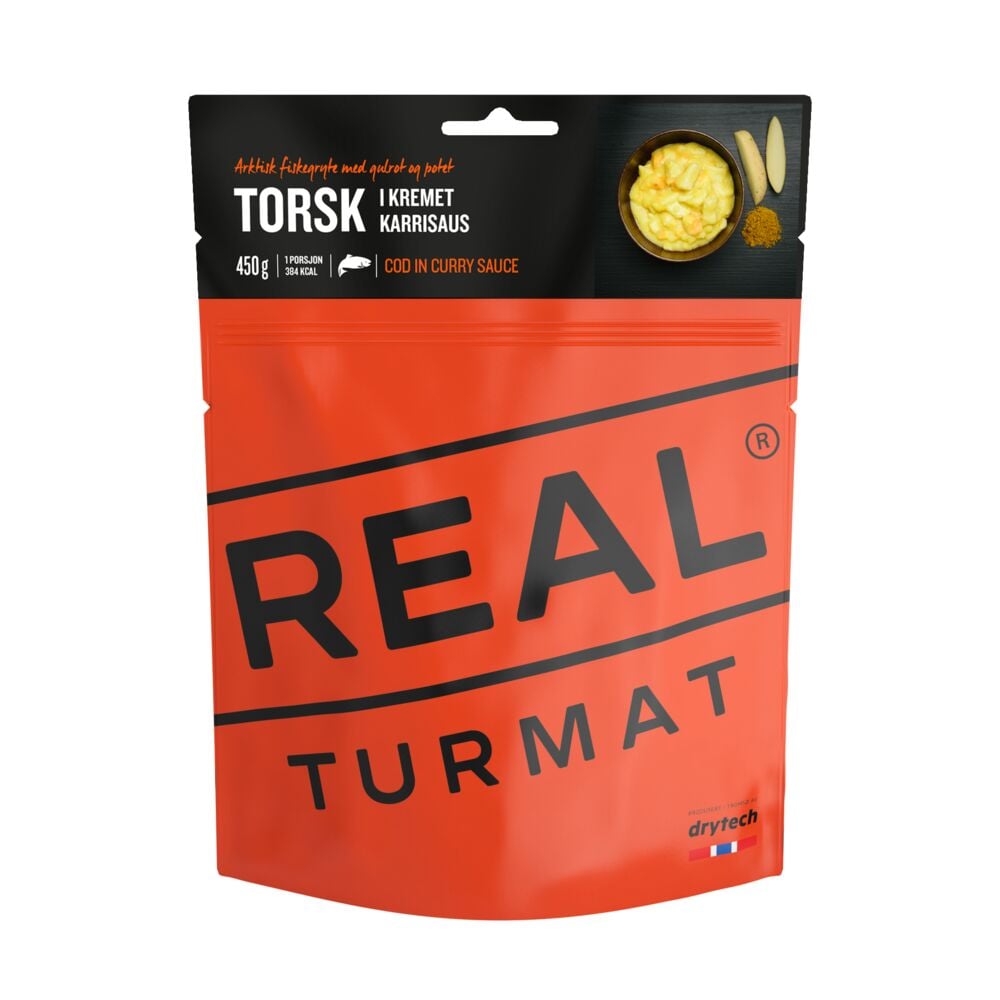 Real Turmat torsk i kremet karrisaus