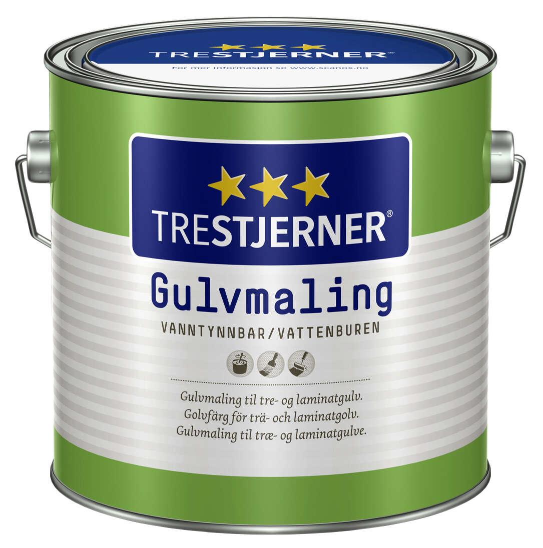 TreStjerner 40/halvblank gulvmaling