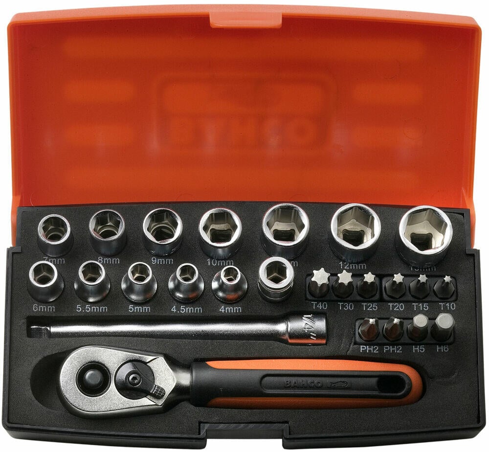 Bahco SL25 1/4" pipenøkkelsett