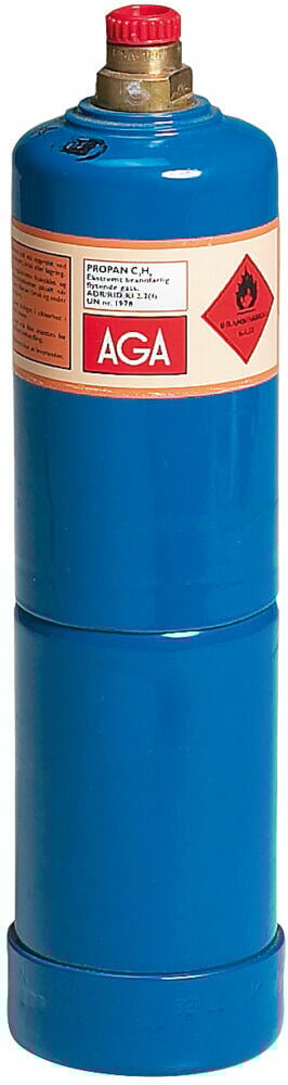 Aga tom stålflaske blå