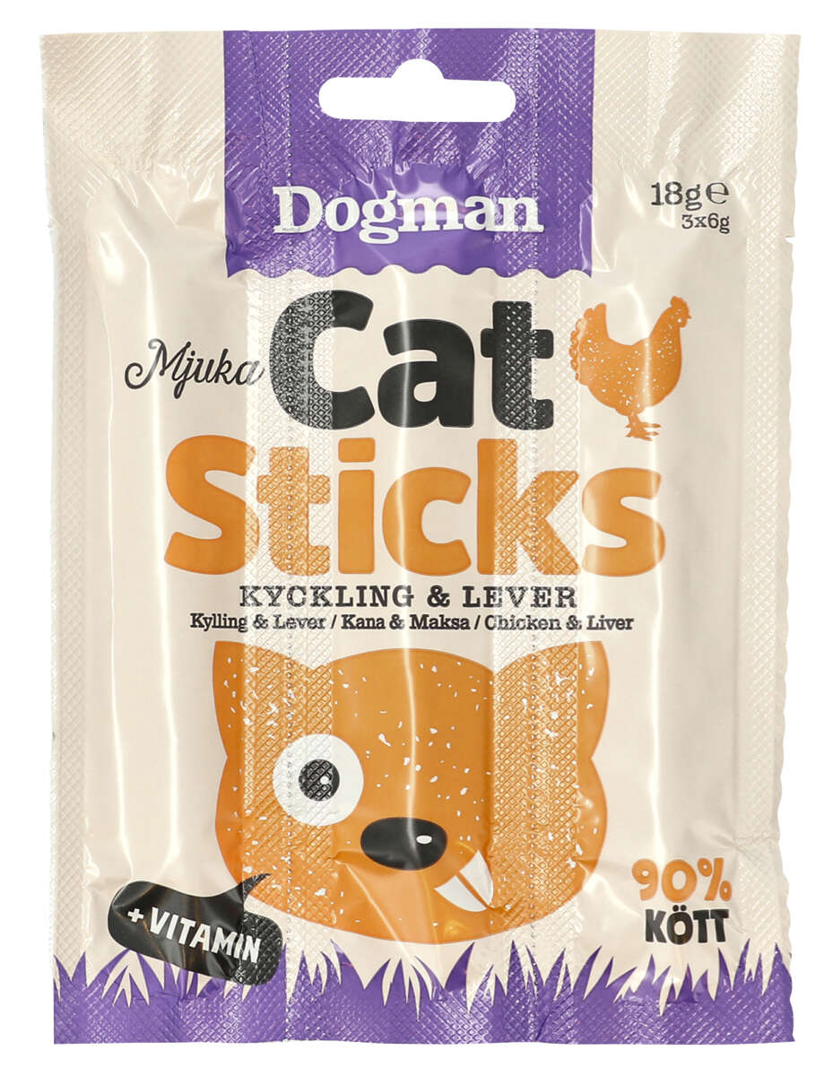 Dogman Cat Sticks Kylling & Lever