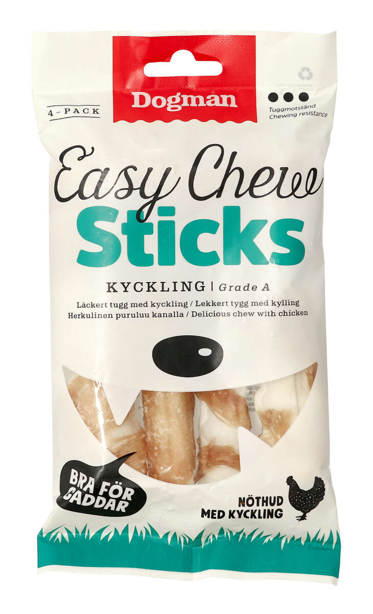 Dogman Easy Chew Sticks Tyggepinne Kylling 4pk
