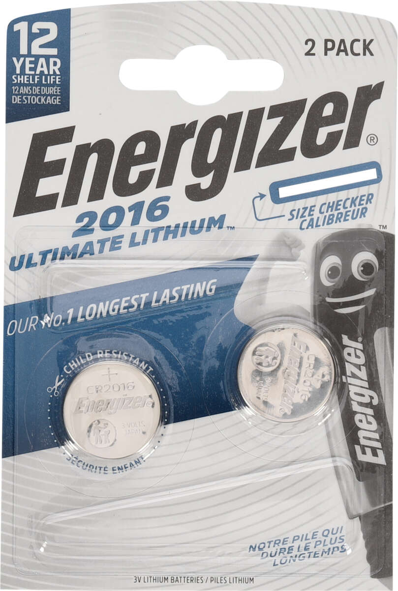 Energizer® CR2016 Lithium Performance batterier