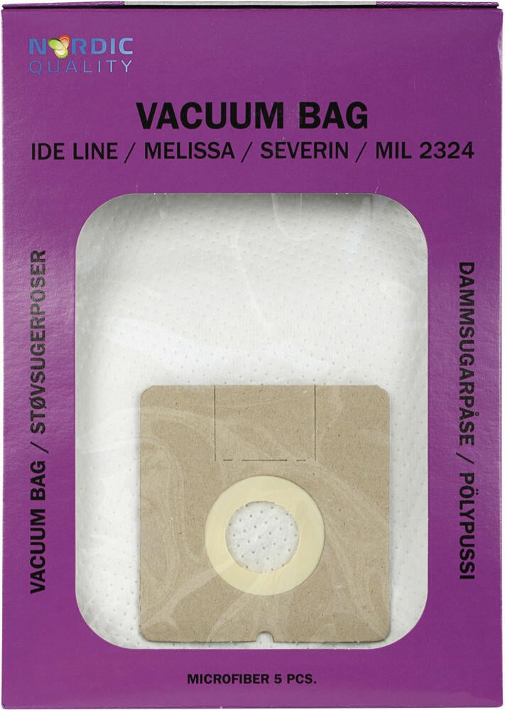 Nordic Quality Vac MIL 2324 Støvsugerposer, 5 stk.