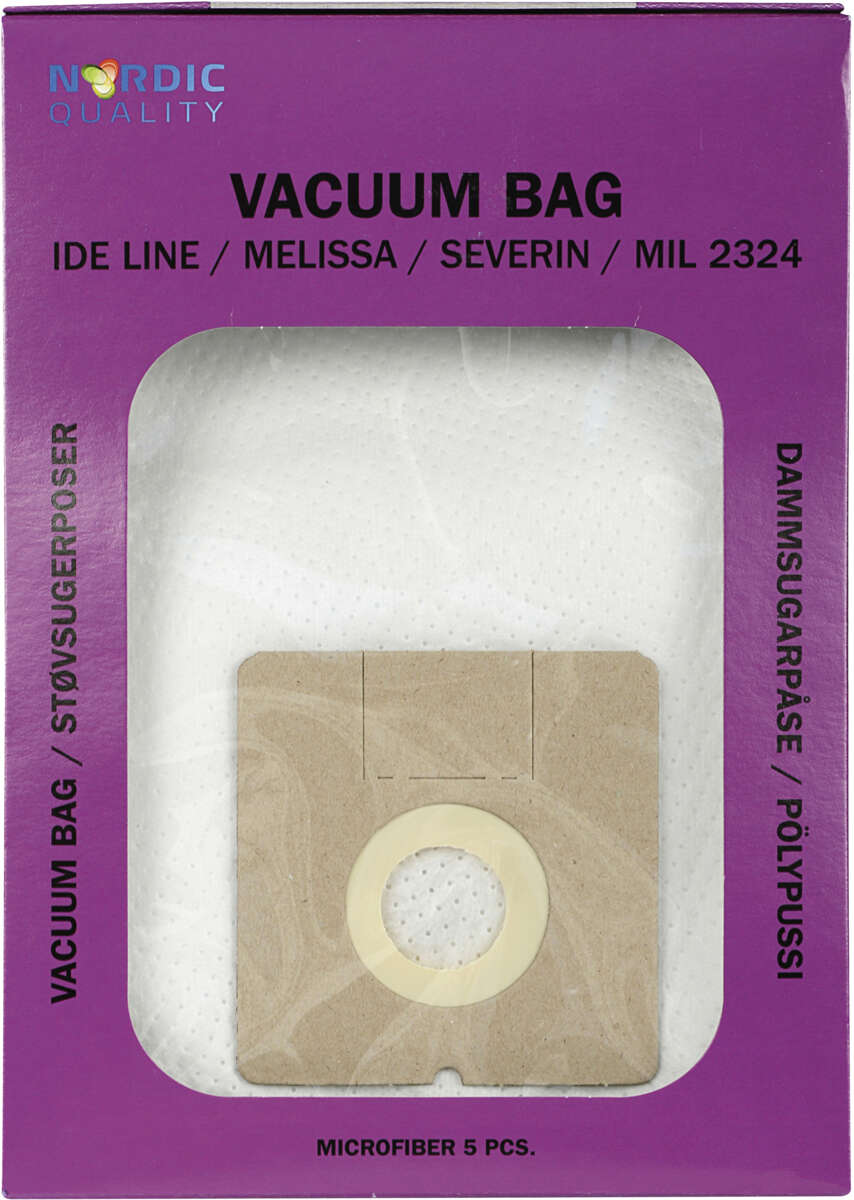 Nordic Quality Vac MIL 2324 Støvsugerposer, 5 stk.